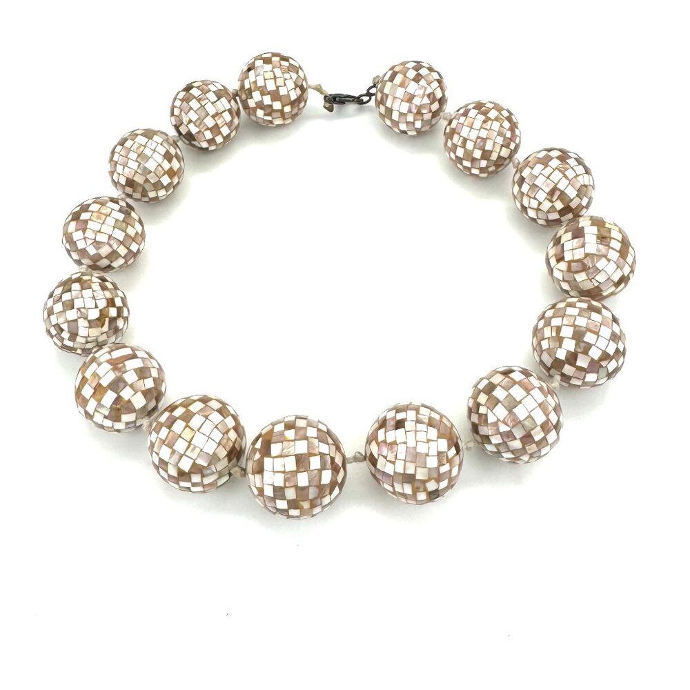 Mosaic Pearl Necklace by dian malouf